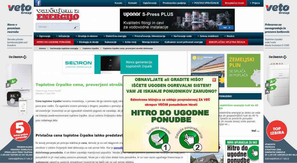 prodaja na spletu toplotne črpalke prodaja na spletu toplotne črpalke